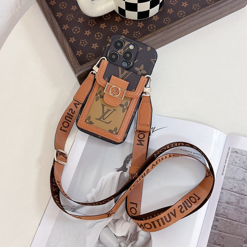 Lou držák karty Crossbody iPhone pouzdro