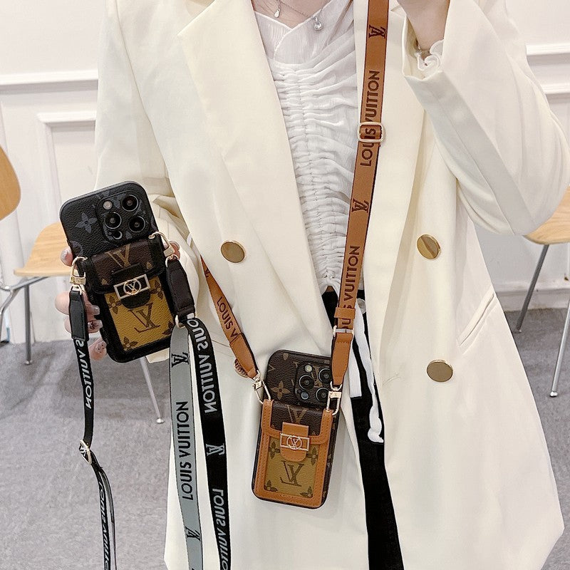 Lou držák karty Crossbody iPhone pouzdro