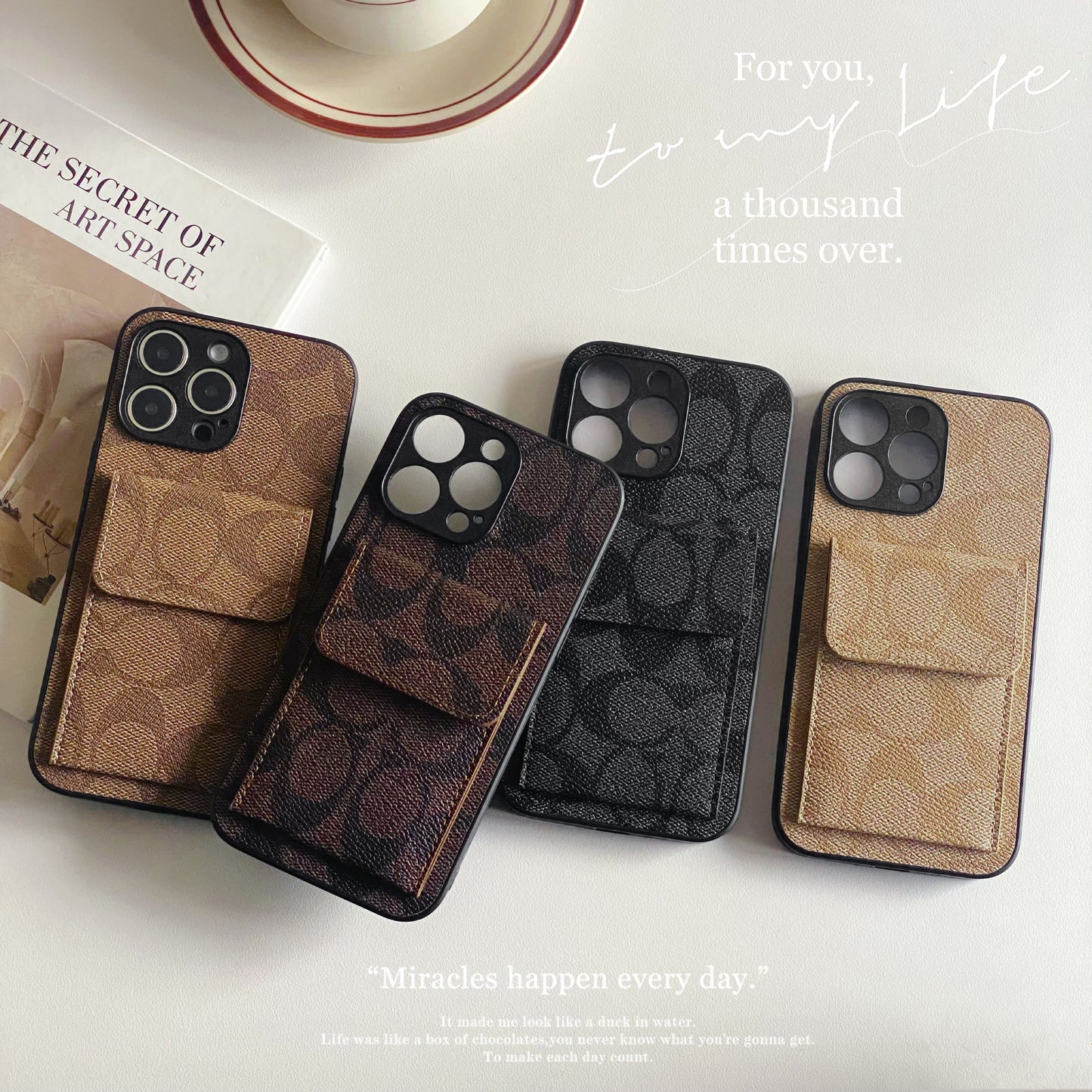 Pouzdro Coach iPhone s peněženkami Black-HP240513