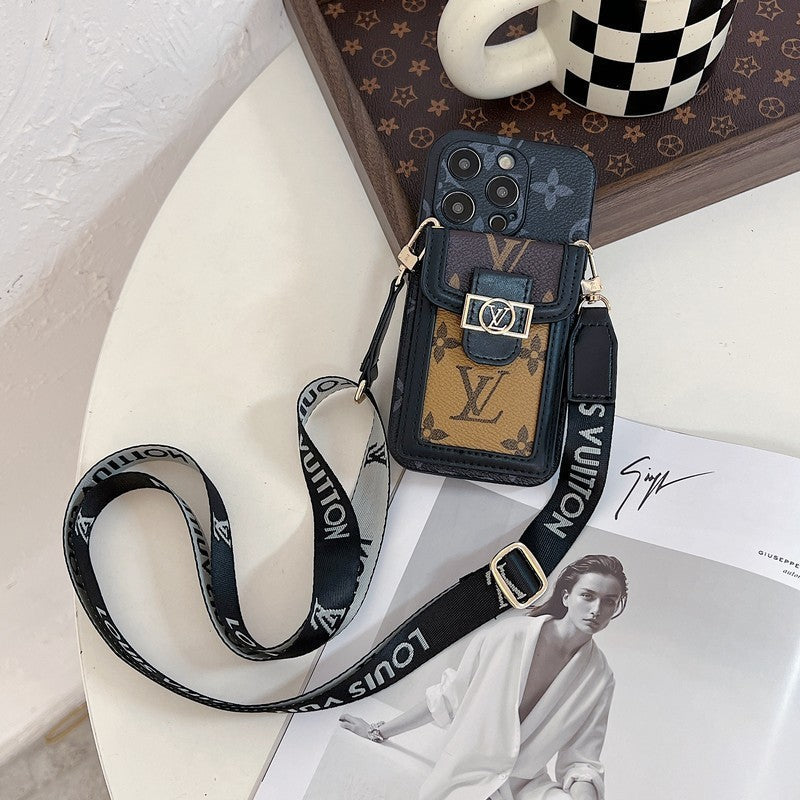 Lou držák karty Crossbody iPhone pouzdro