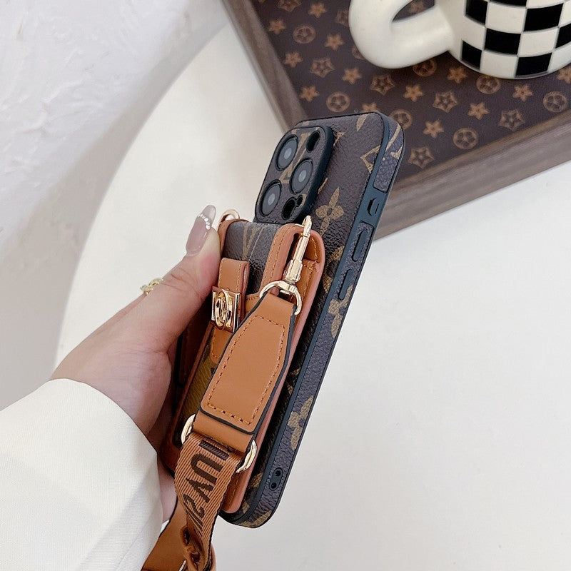 Lou držák karty Crossbody iPhone pouzdro
