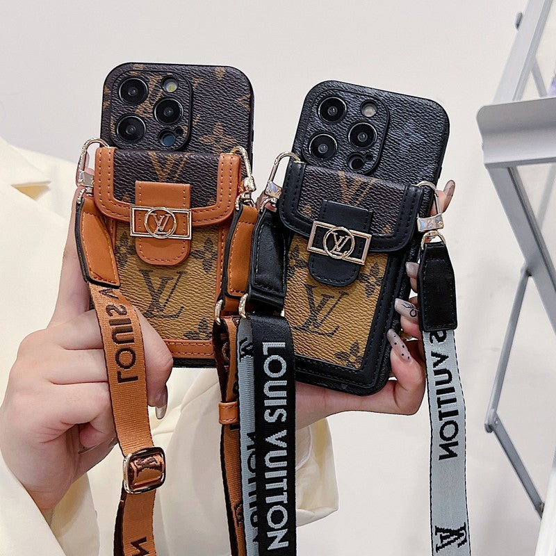 Lou držák karty Crossbody iPhone pouzdro