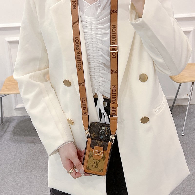 Lou držák karty Crossbody iPhone pouzdro