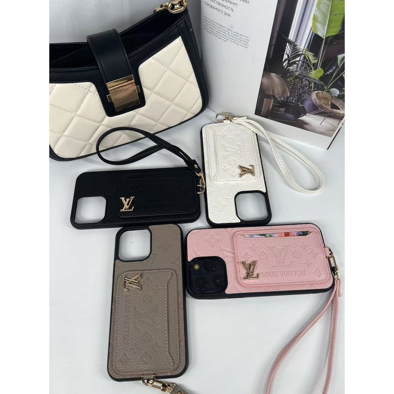 Lou vier kleuren kaartzak iPhone -hoesje