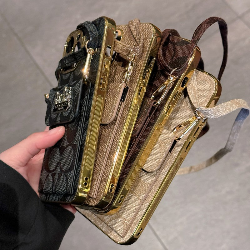 COA Card Bag Lederen Chain iPhone -hoesje