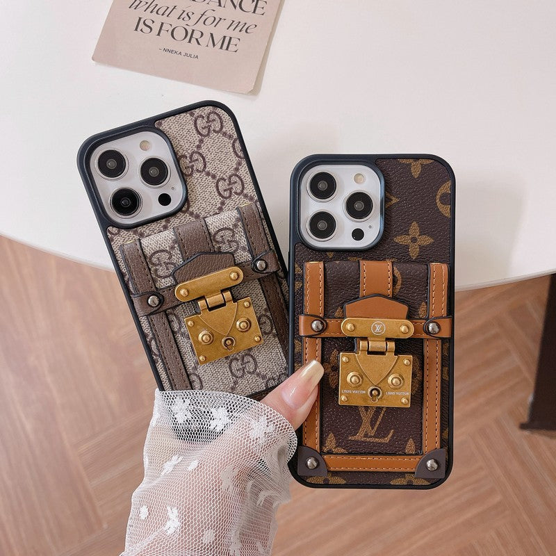 Lou GG Card Holder Chain iPhone Case