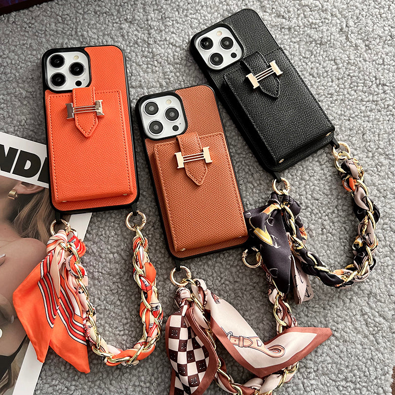 H Karta Scarves Leather Iphone pouzdro
