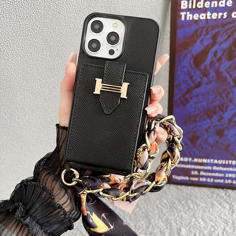 H Karta Scarves Leather Iphone pouzdro