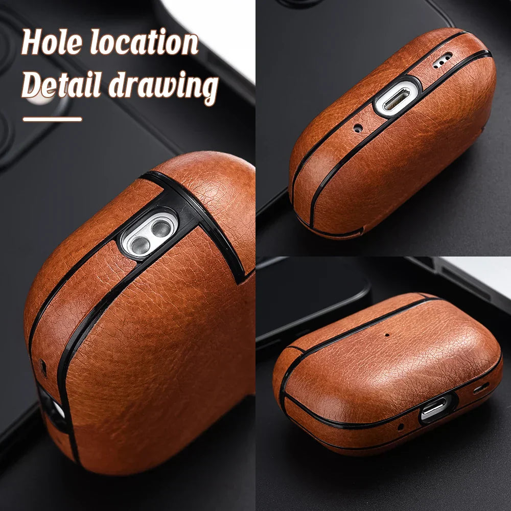لـ AirPods Pro 2 Case Leather Arear Fashing for Apple Air Pod 3 Pro 2nd Generation USB C