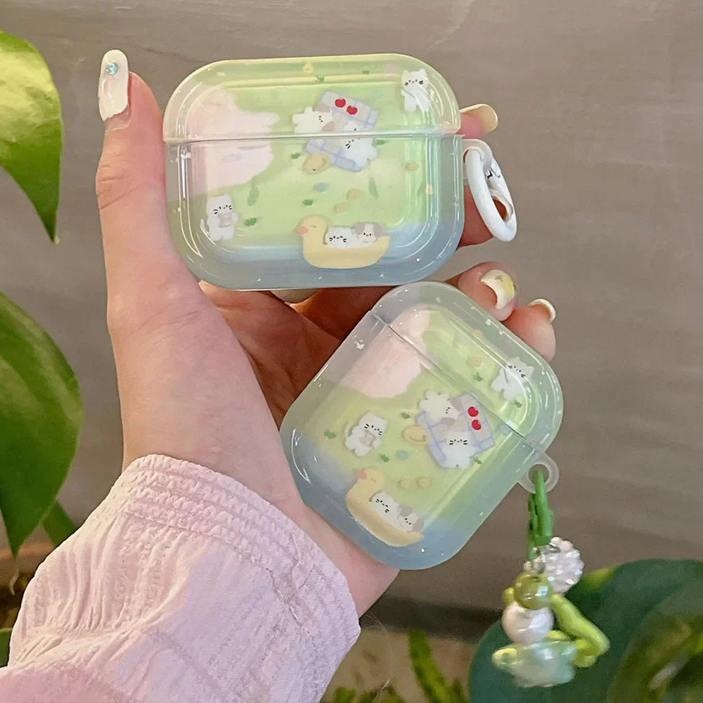 لطيف Airpods Clear 1 2 3 Pro 2 Casephone Bluetooth