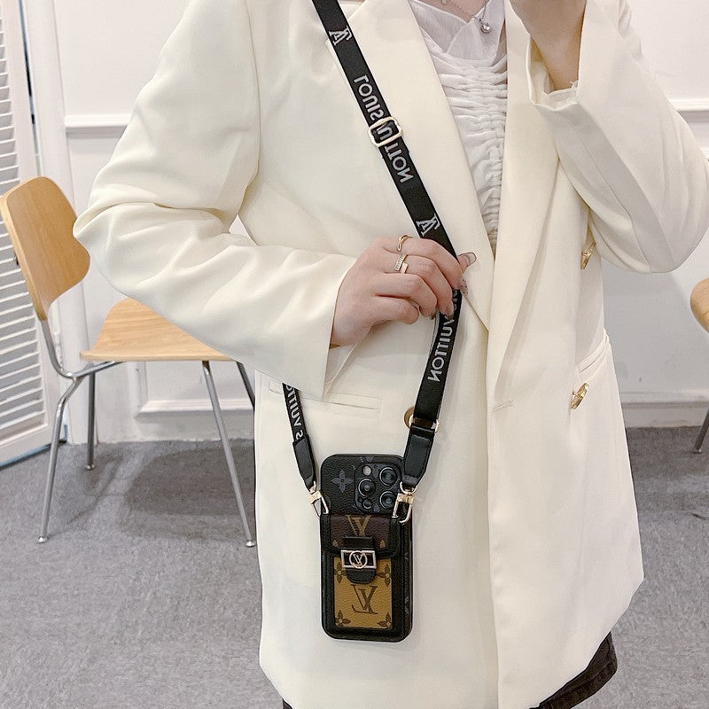 Lou držák karty Crossbody iPhone pouzdro