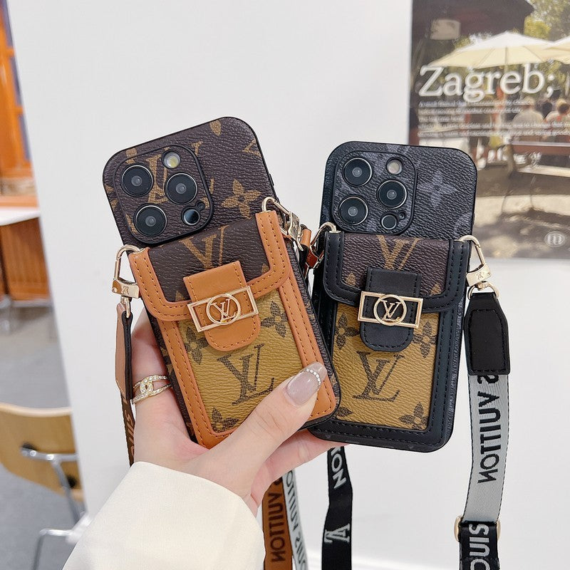 Lou držák karty Crossbody iPhone pouzdro