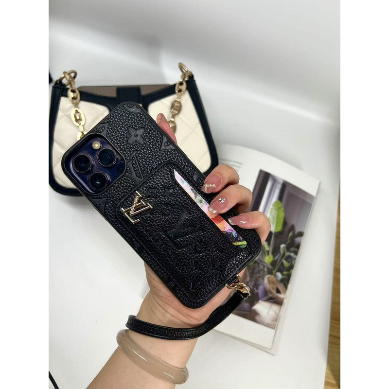 Lou vier kleuren kaartzak iPhone -hoesje