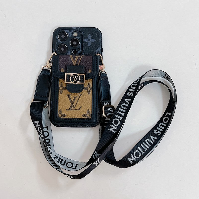 Lou držák karty Crossbody iPhone pouzdro