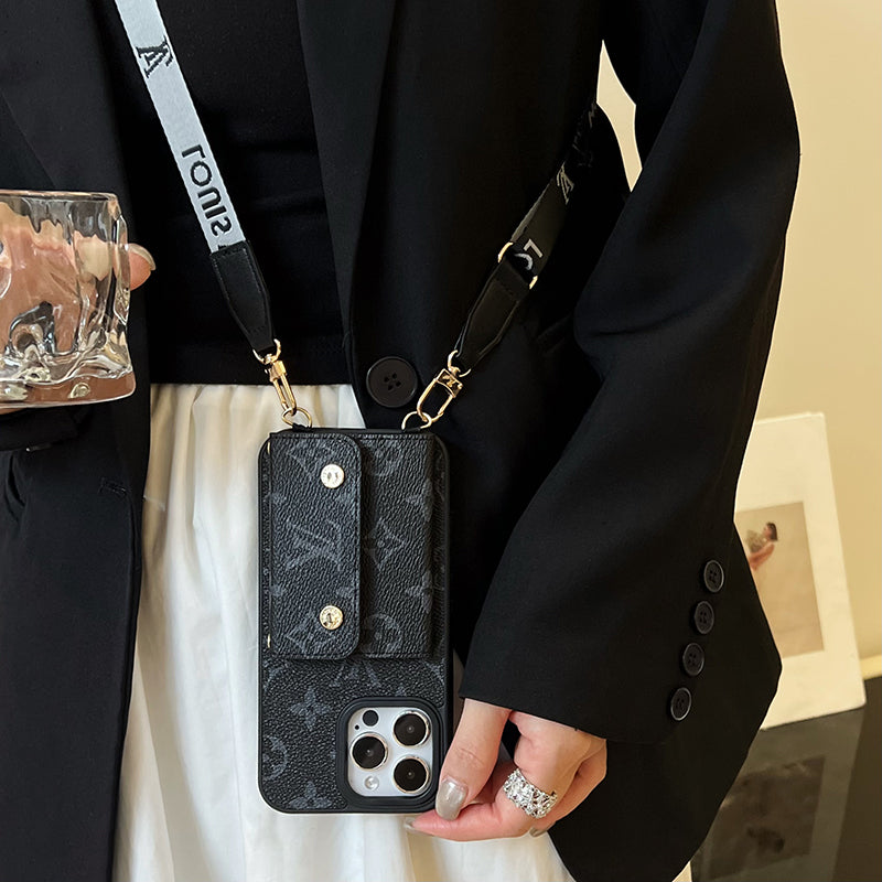 Lou Card Bag Chain Black iPhone Case
