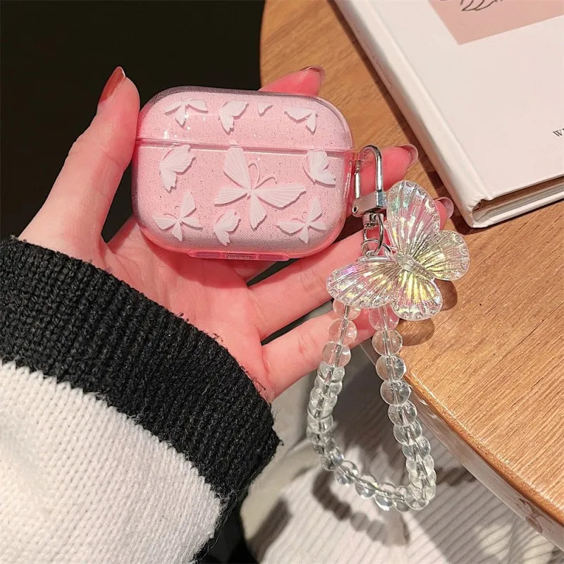 Custodia per auricolari per Apple AirPods 1/2 /3 per AirPods Pro 2nd Earphone Case con portachiavi