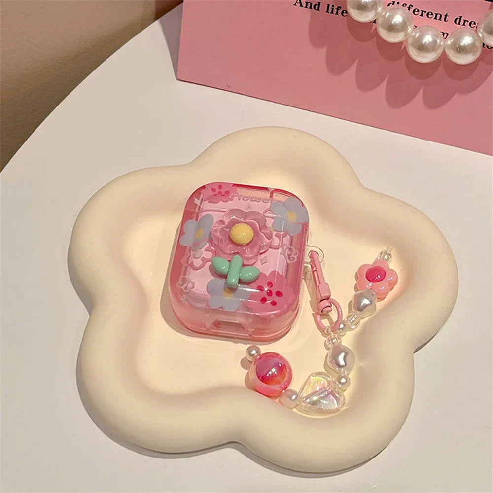 Śliczne różowe słuchawki dla Airpods 1 2 3 Okładka dla Airpods Pro 2