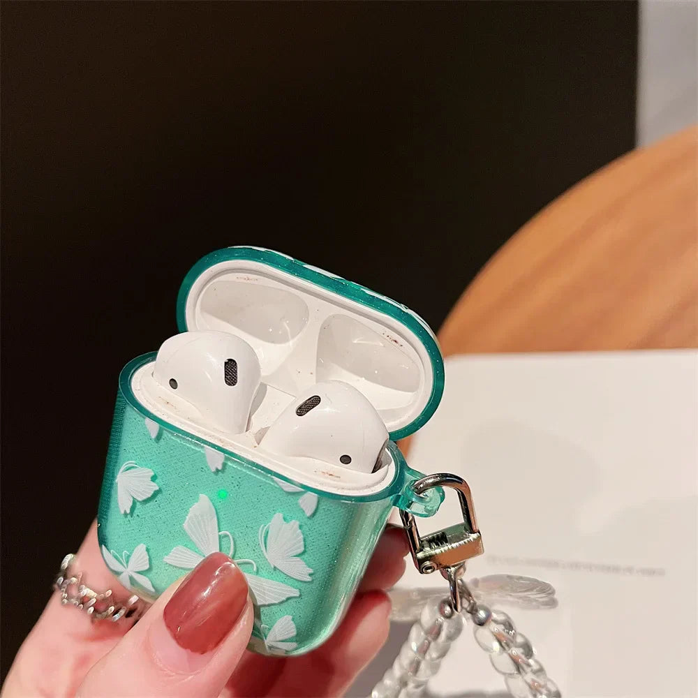 Custodia per auricolari per Apple AirPods 1/2 /3 per AirPods Pro 2nd Earphone Case con portachiavi