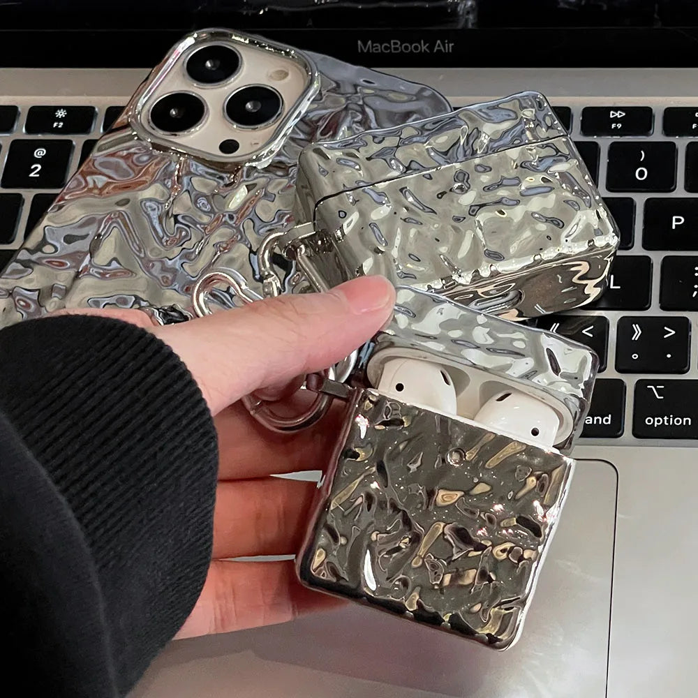 Custodia d'argento per AirPods 3 Pro 2 Case per auricolare per AirPod 1/2/3
