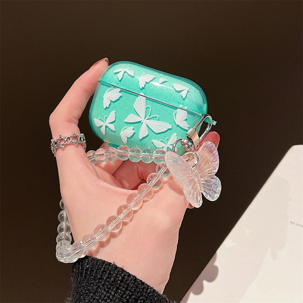 Custodia per auricolari per Apple AirPods 1/2 /3 per AirPods Pro 2nd Earphone Case con portachiavi