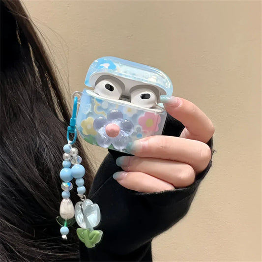 Custodia di fiori per AirPods 1 2 3 Copertura