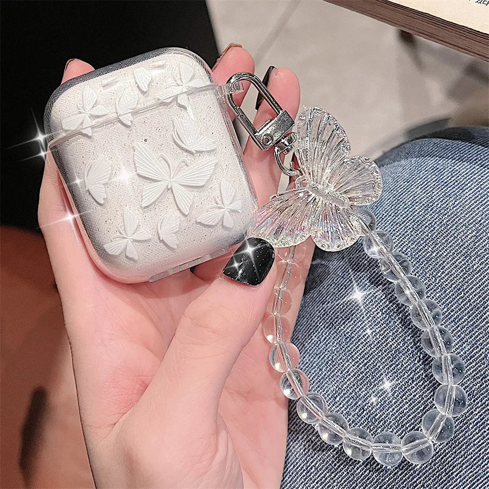 Custodia per auricolari per Apple AirPods 1/2 /3 per AirPods Pro 2nd Earphone Case con portachiavi