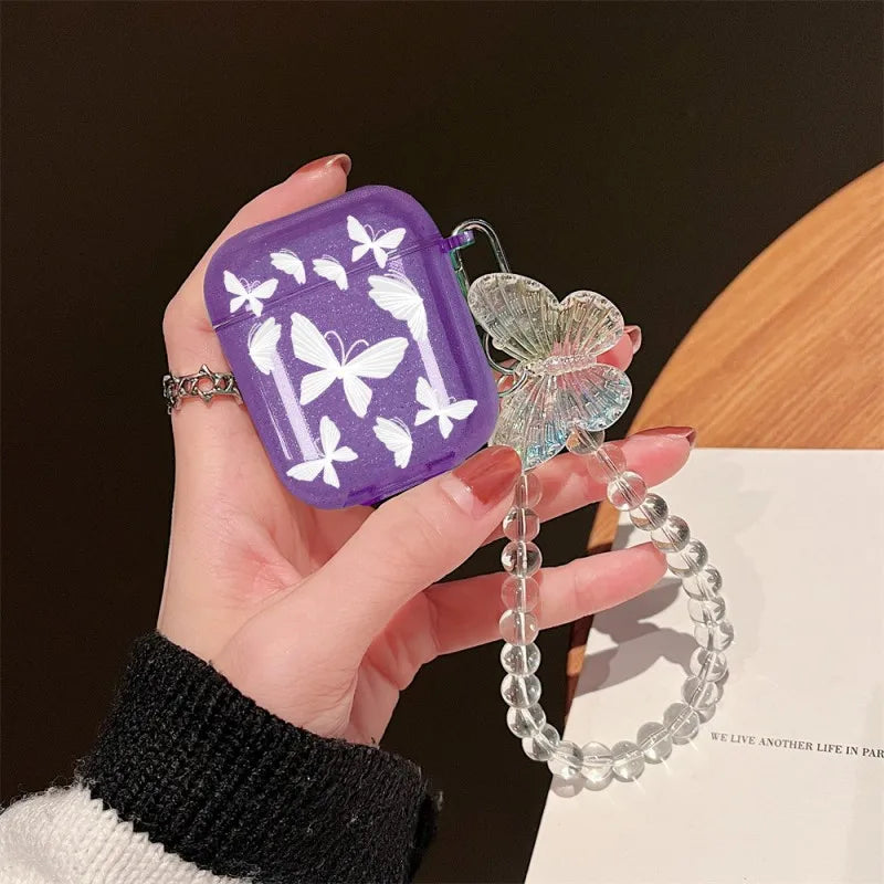 Custodia per auricolari per Apple AirPods 1/2 /3 per AirPods Pro 2nd Earphone Case con portachiavi